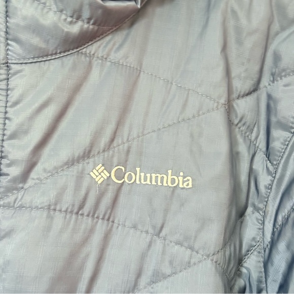 Columbia Navy Omni Heat Quilted Hooded Jacket Size Large - Picture 4 of 14